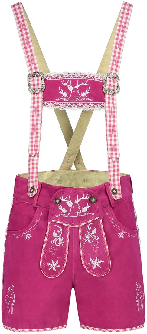 Overig Dames Lederhose Suede Pink