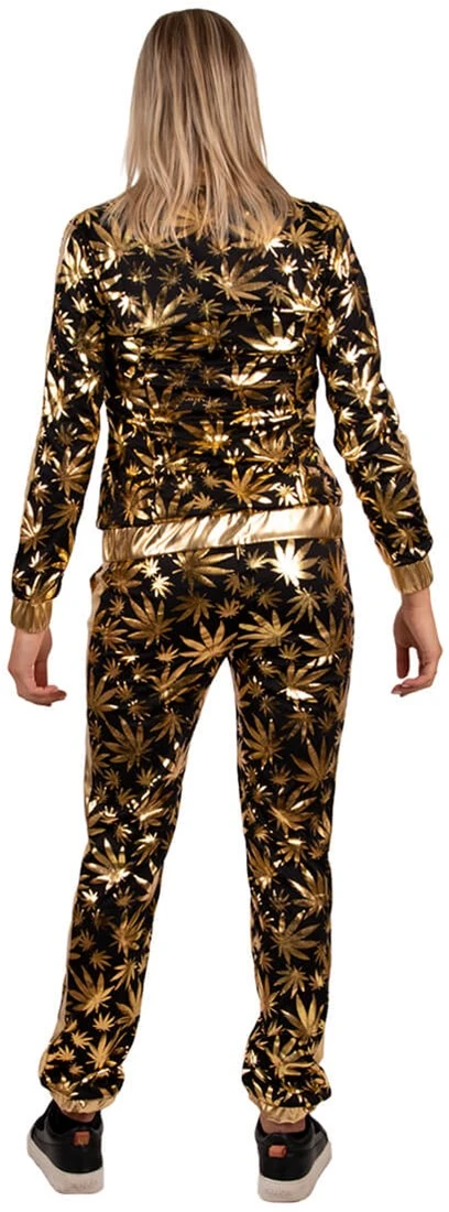 Overig Dames Trainingspak Wiet Cannabis Zwart-Goud - Afbeelding 2