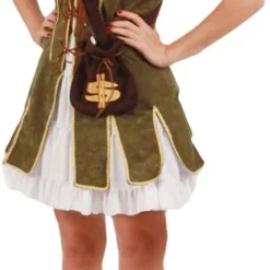 Overig Dameskostuum Robin Hood Girl Luxe Groen