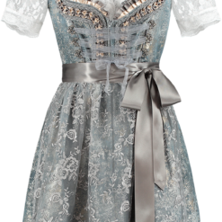 Overig Dirndl Antiek Blauw-Zilvergrijs 60cm Luxe 2dlg.