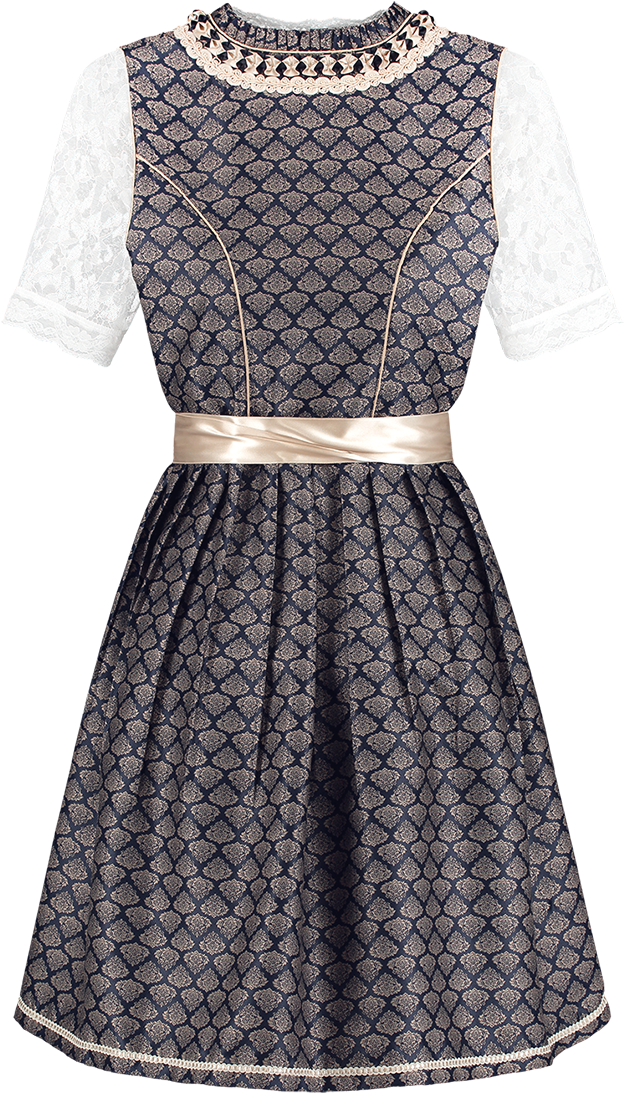 Overig Dirndl Blauw-Creme 60cm Luxe 2dlg. - Afbeelding 2