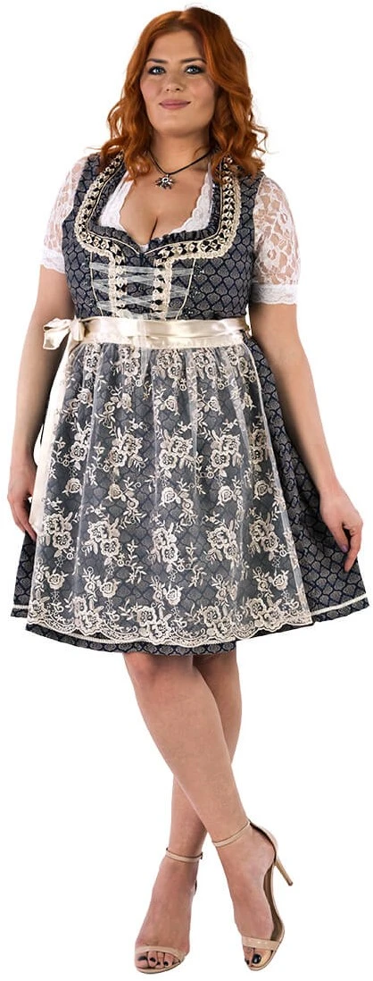 Overig Dirndl Blauw-Creme 60cm Luxe 2dlg. - Afbeelding 4
