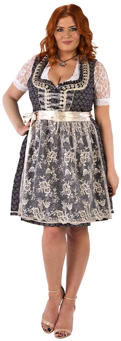 Overig Dirndl Blauw-Creme 60cm Luxe 2dlg. - Afbeelding 3
