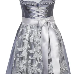 Overig Dirndl Chantal Blauw-Zilver Luxe (58cm)