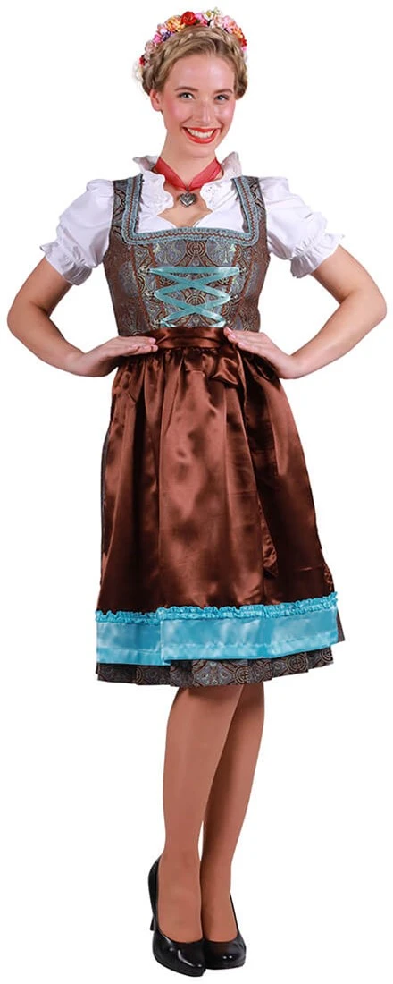 Overig Dirndl Irena Turquoise-Bruin - Afbeelding 2