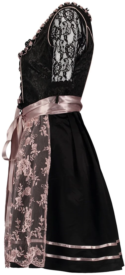 Overig Dirndl Lotti Zwart-Roze Luxe 3dlg. - Afbeelding 2