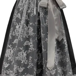 Overig Dirndl Schort Kant Zilvergrijs