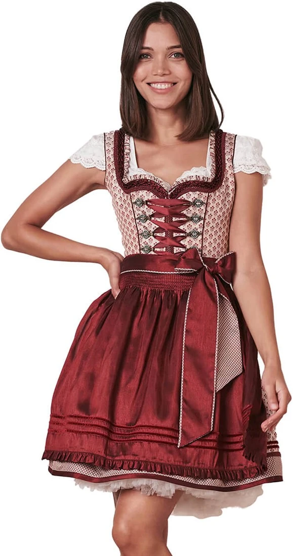 Overig Dirndl Tamila Bordeaux (50cm) - Afbeelding 5