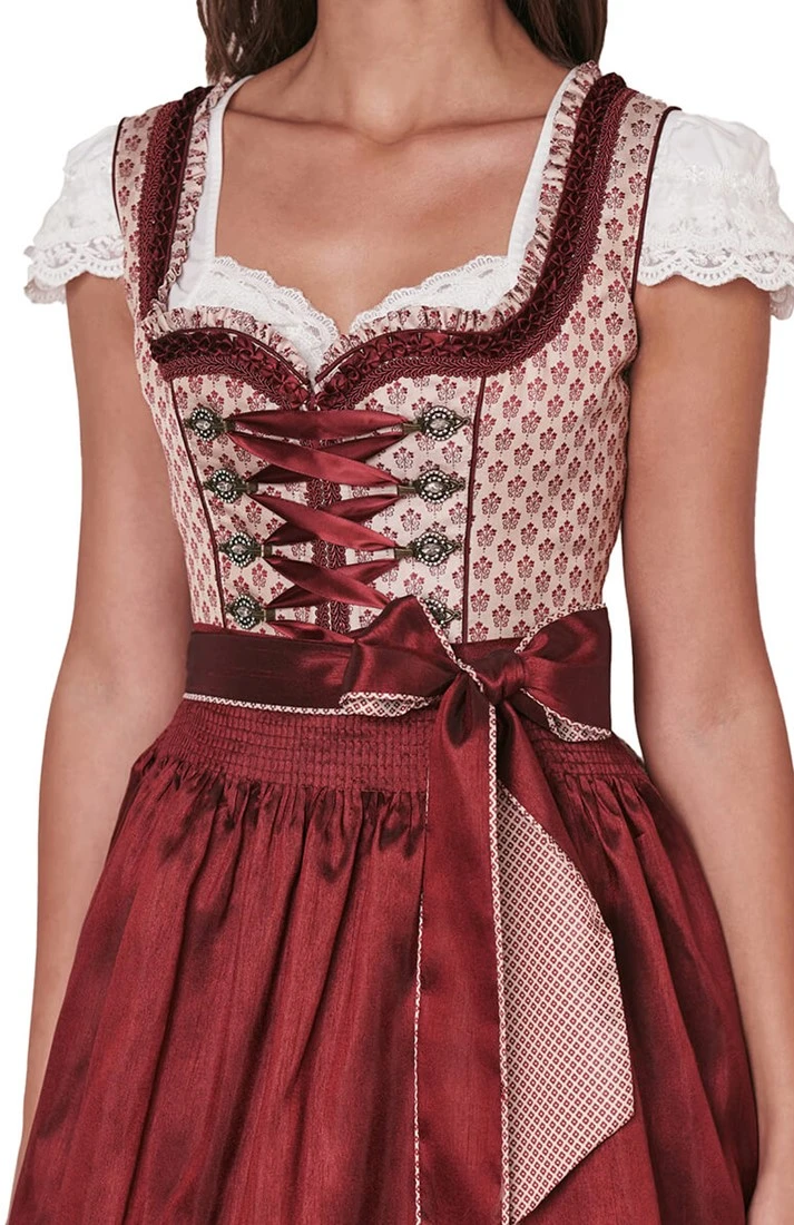 Overig Dirndl Tamila Bordeaux (50cm) - Afbeelding 3