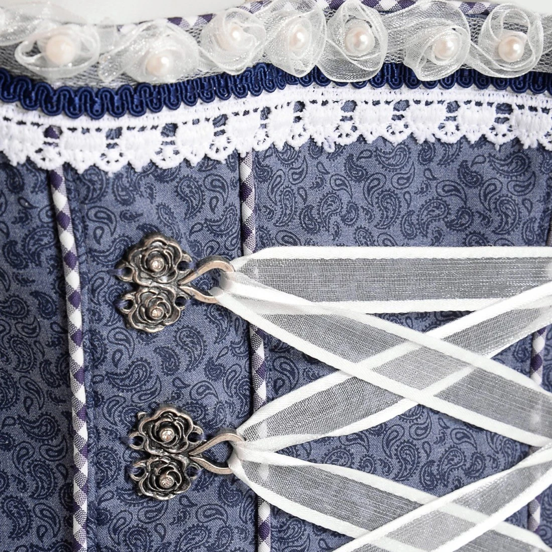 Overig Dirndl Tamilla Blauw Luxe (55cm) - Afbeelding 5