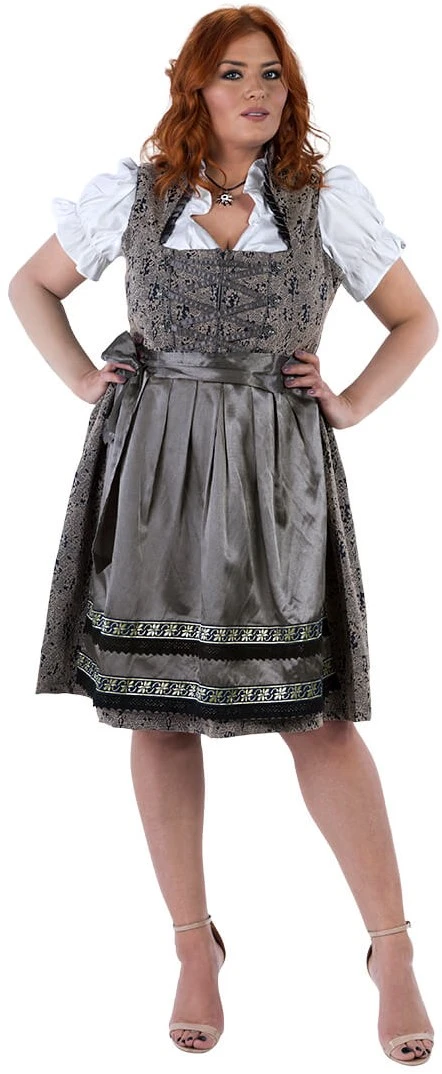 Overig Dirndl Taupe-Donkerblauw Luxe 65cm 3dlg. - Afbeelding 2