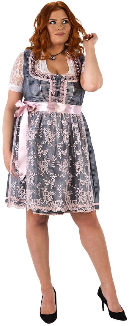 Overig Dirndl Zilvergrijs-Oudroze 60cm Luxe 2dlg. - Afbeelding 3