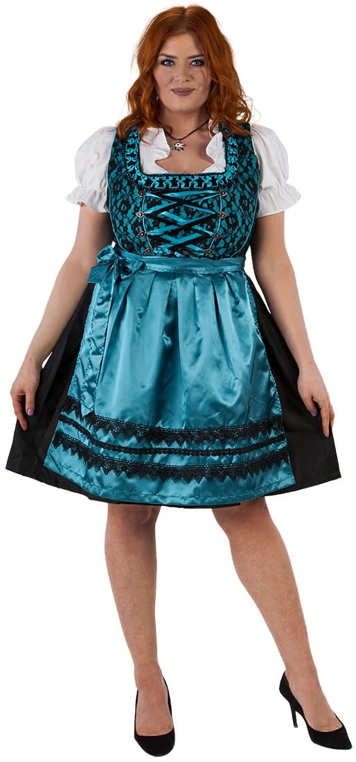 Overig Dirndl Zwart-Antiek Blauw 60cm Luxe 3dlg. - Afbeelding 3