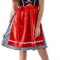 Overig Dirndl Zwart-Wit Geblokt 60cm 3dlg. (100% Katoen)