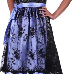 Overig Dirndljurk Julia Zilver-Zwart Luxe 2-delig