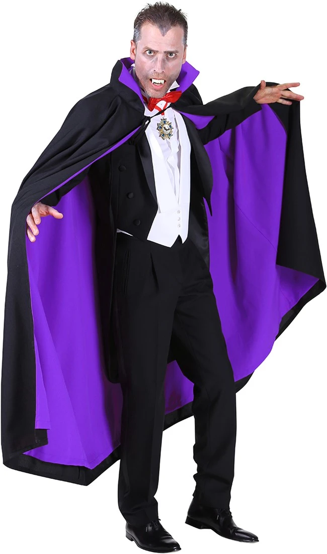 Overig Dracula Cape Luxe Zwart/Paars