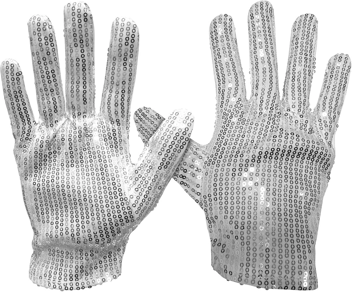 Overig Handschoenen Michael Jackson Met Zilver Pailletten - Afbeelding 2