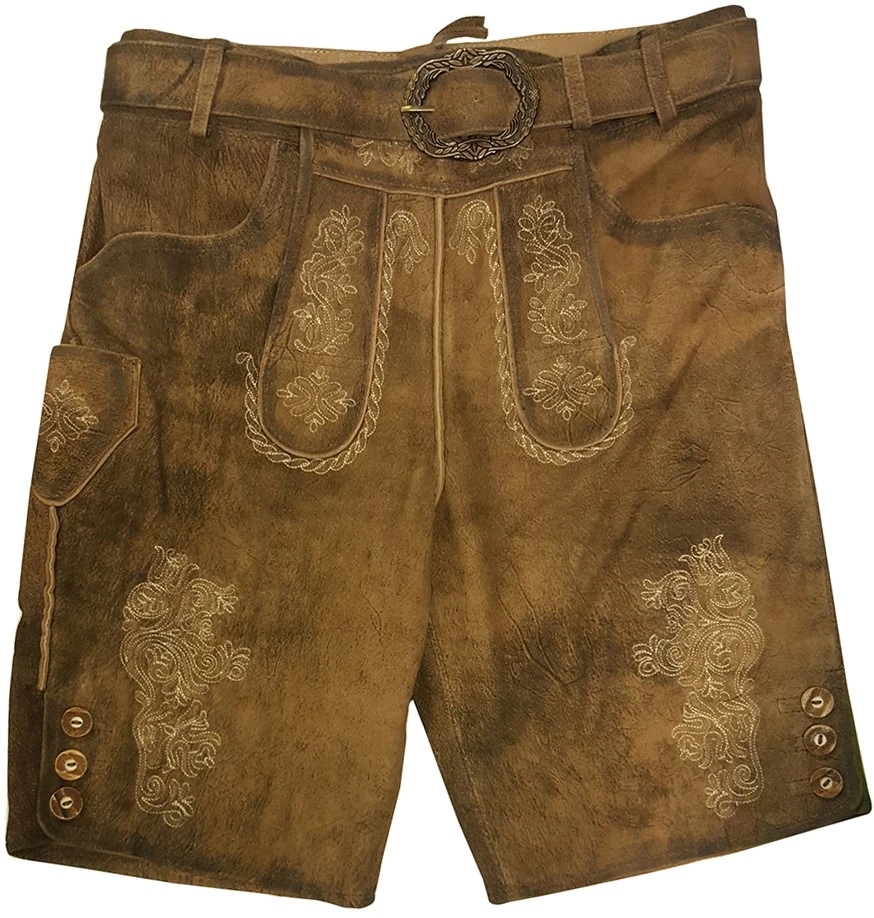 Overig Heren Lederhose Geitenleer Kort Sahara-Antiek