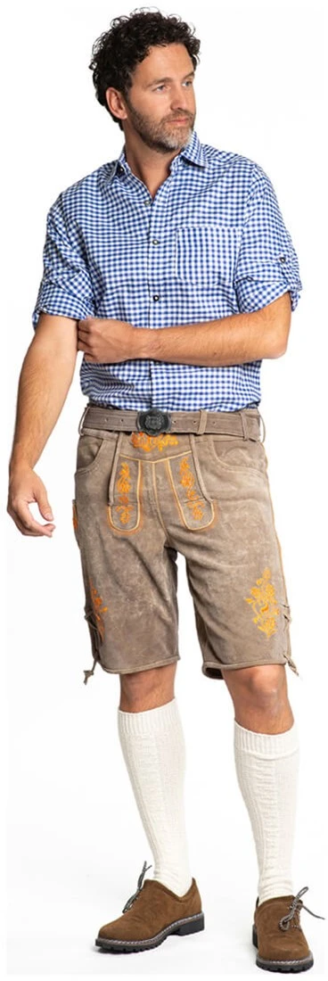 Overig Heren Lederhose Kort Gaudi Oranje (Runderleer) - Afbeelding 5