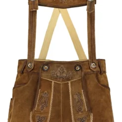 Overig Heren Lederhose Kort Luxe Antiek Bruin (rundleer)