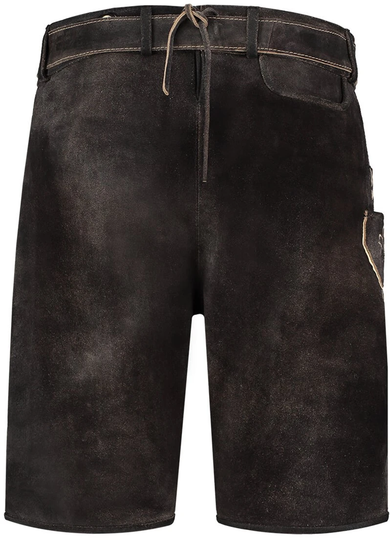 Overig Heren Lederhose Kort Luxe Vintage Antraciet Rundleer - Afbeelding 4