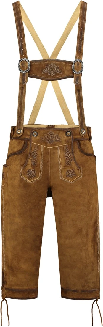 Overig Heren Lederhose Lang Luxe Antiek Bruin (rundleer)