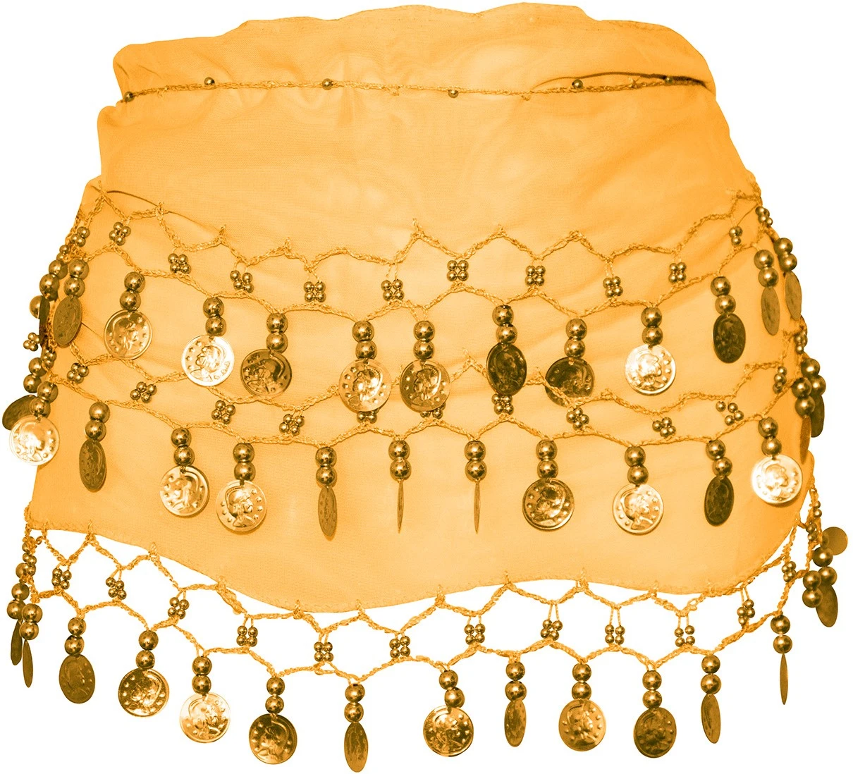 Overig Heupdoek Zigeunerin+Muntjes Oranje