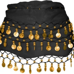 Overig Heupdoek Zigeunerin+Muntjes Zwart