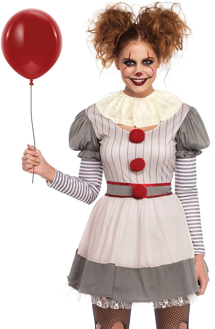 LEG AVENUE Kostuum Scary Clown Penny Voor Dames - Afbeelding 2