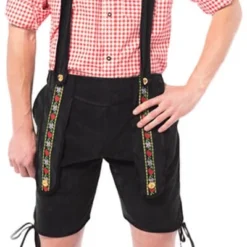 Overig Lederhose Kort Zwart Johan