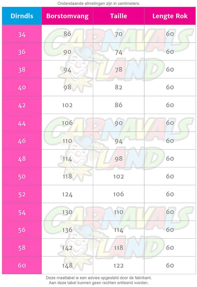 Overig Dirndl Blauw-Wit Met Stippen 60cm Luxe 3dlg. - Afbeelding 2