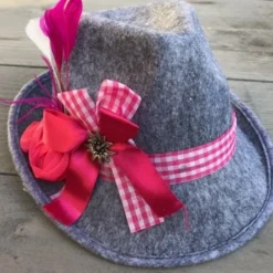 Overig Oktoberfest Hoedje Grijs - Pink Voor Dames