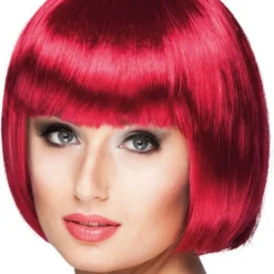 Overig Pruik Bobline Cabaret Robijnrood