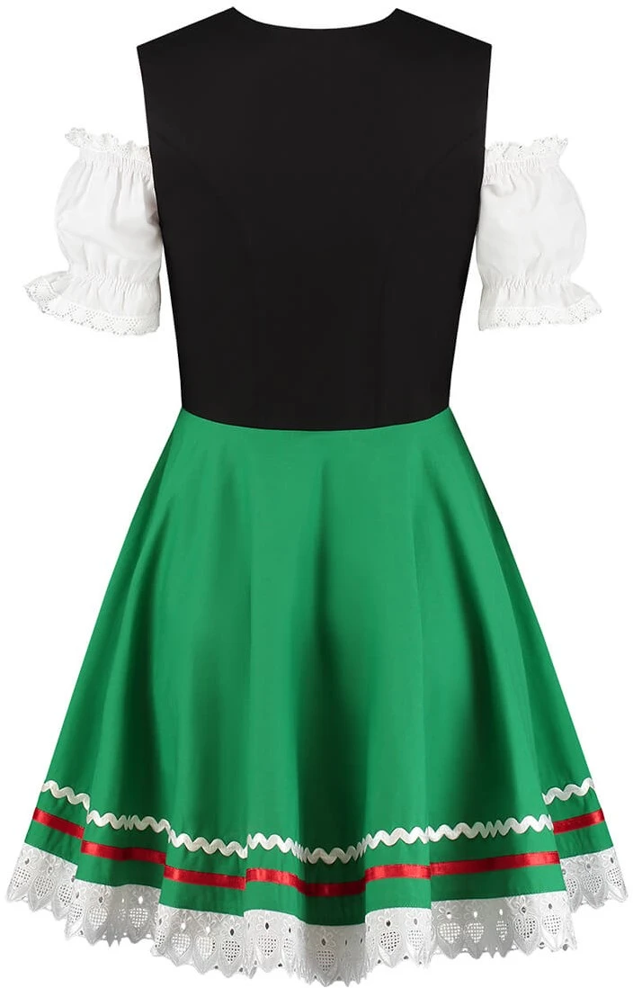 Overig Tiroler Dirndl Zwart-Groen 50cm 2dlg. (100% Katoen) - Afbeelding 5