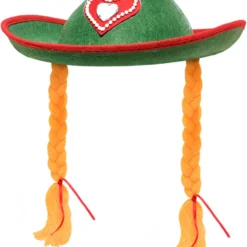 Overig Tiroler Hoed Groen (met Vlechten) Voor Dames