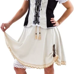 Overig Tiroler Trachtenmieder Met Rok Ecru