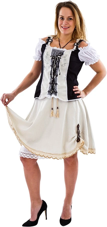 Overig Tiroler Trachtenmieder Met Rok Ecru